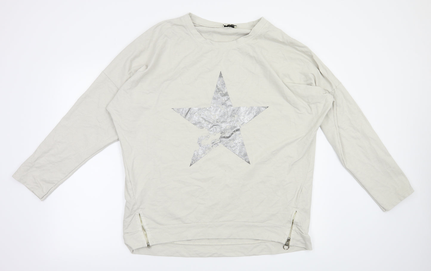 Made in Italy Womens Grey Argyle/Diamond  Pullover Jumper Size 12