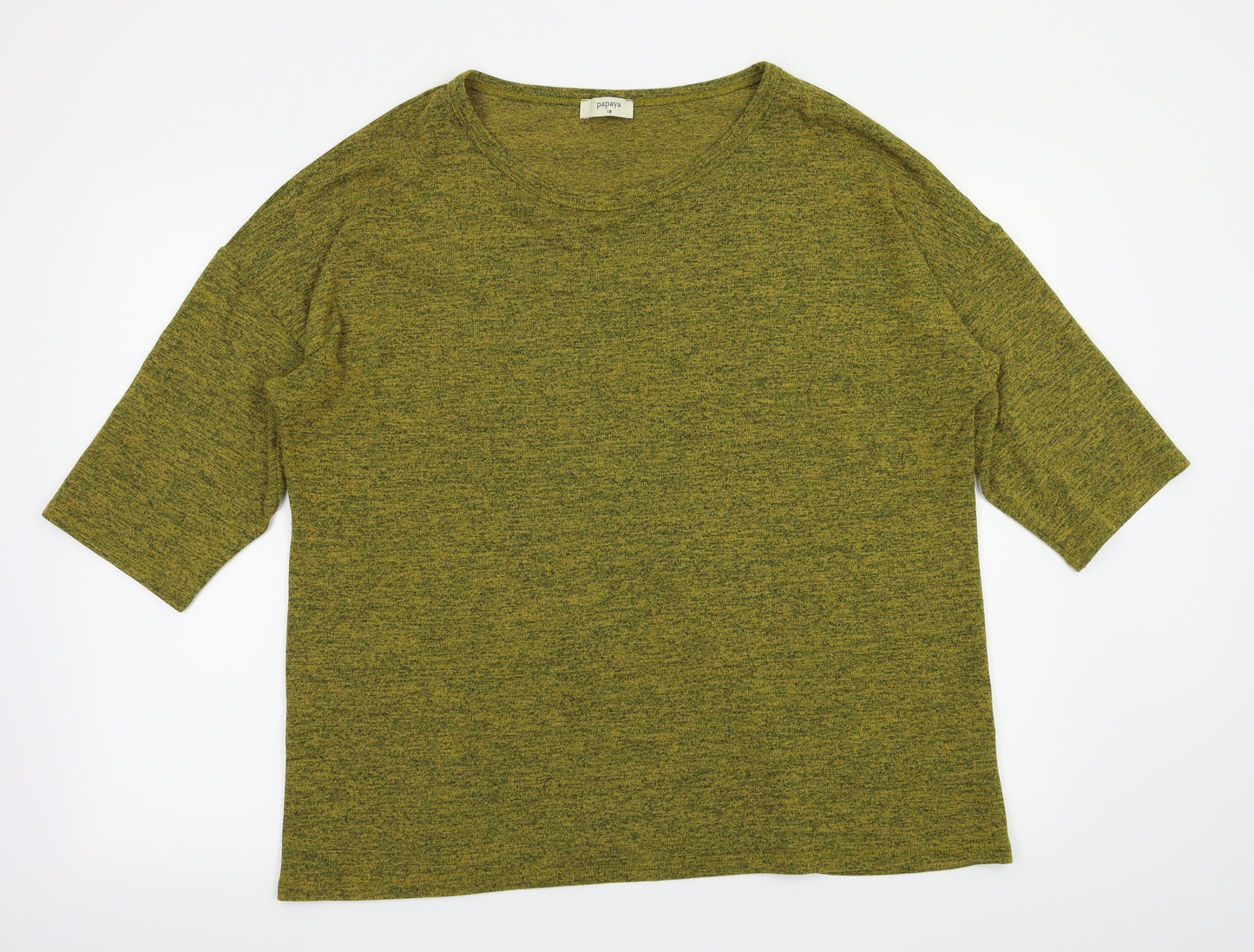 Papaya Womens Yellow   Basic T-Shirt Size 18