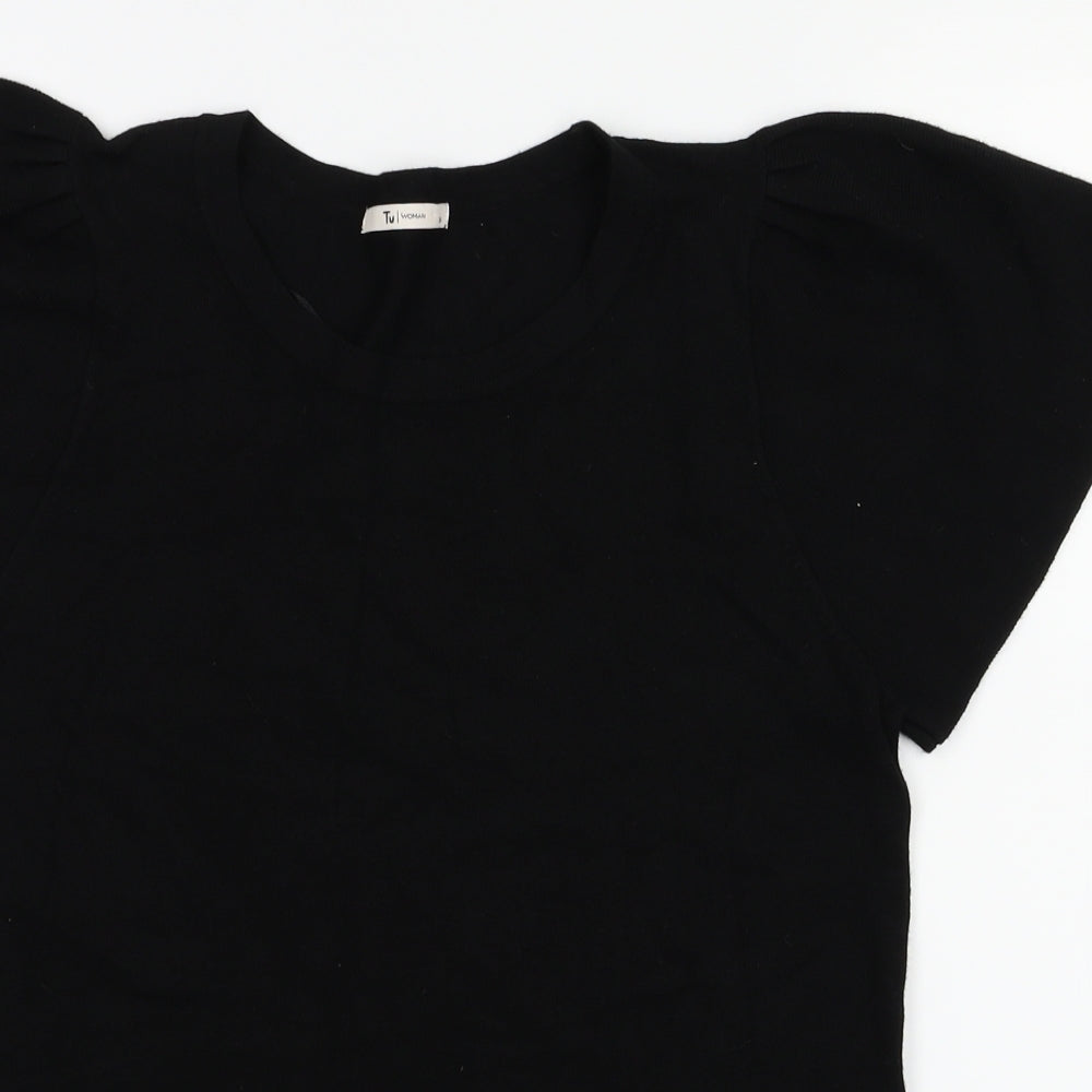TU Womens Black   Basic T-Shirt Size 10