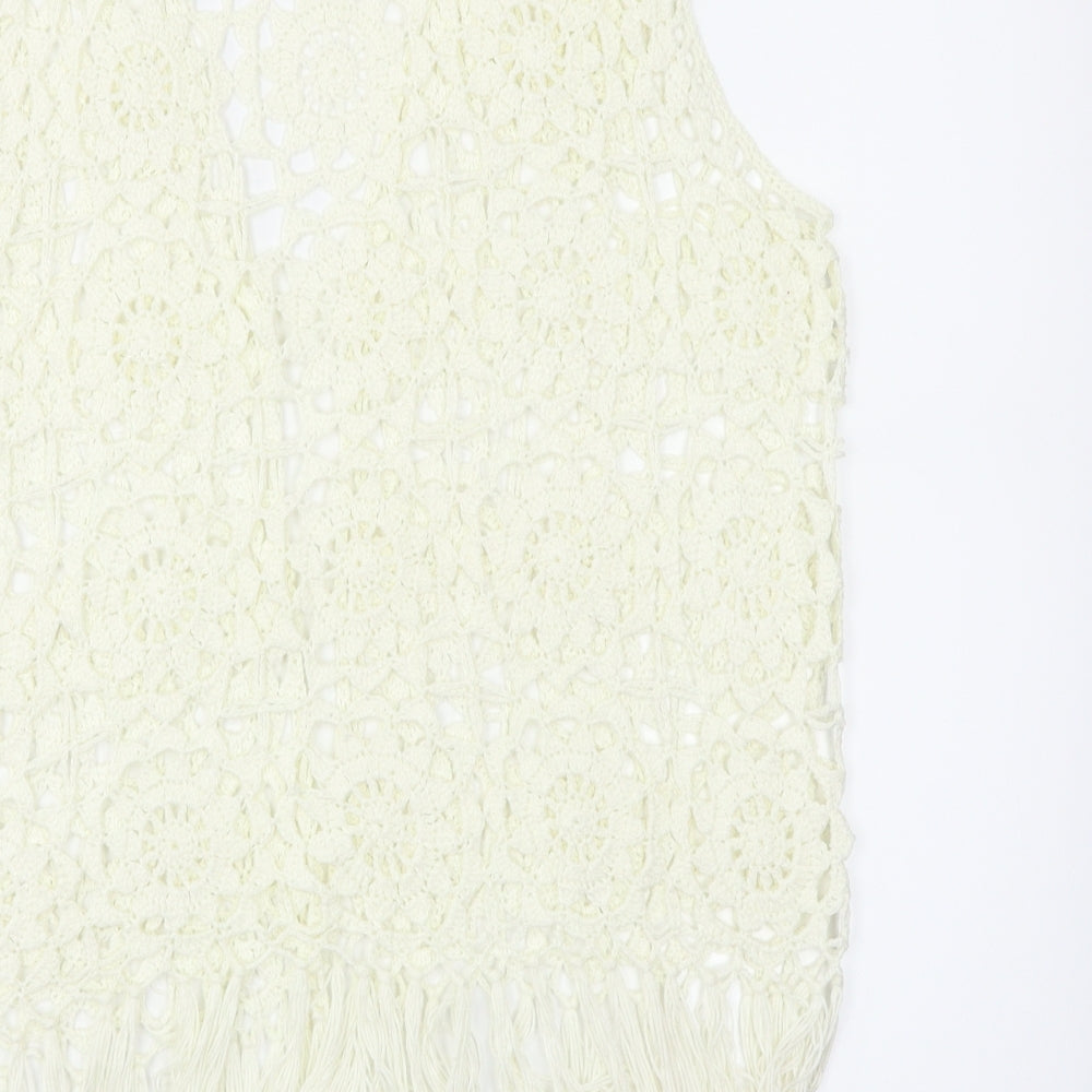 Select Womens White   Cardigan Jumper Size L