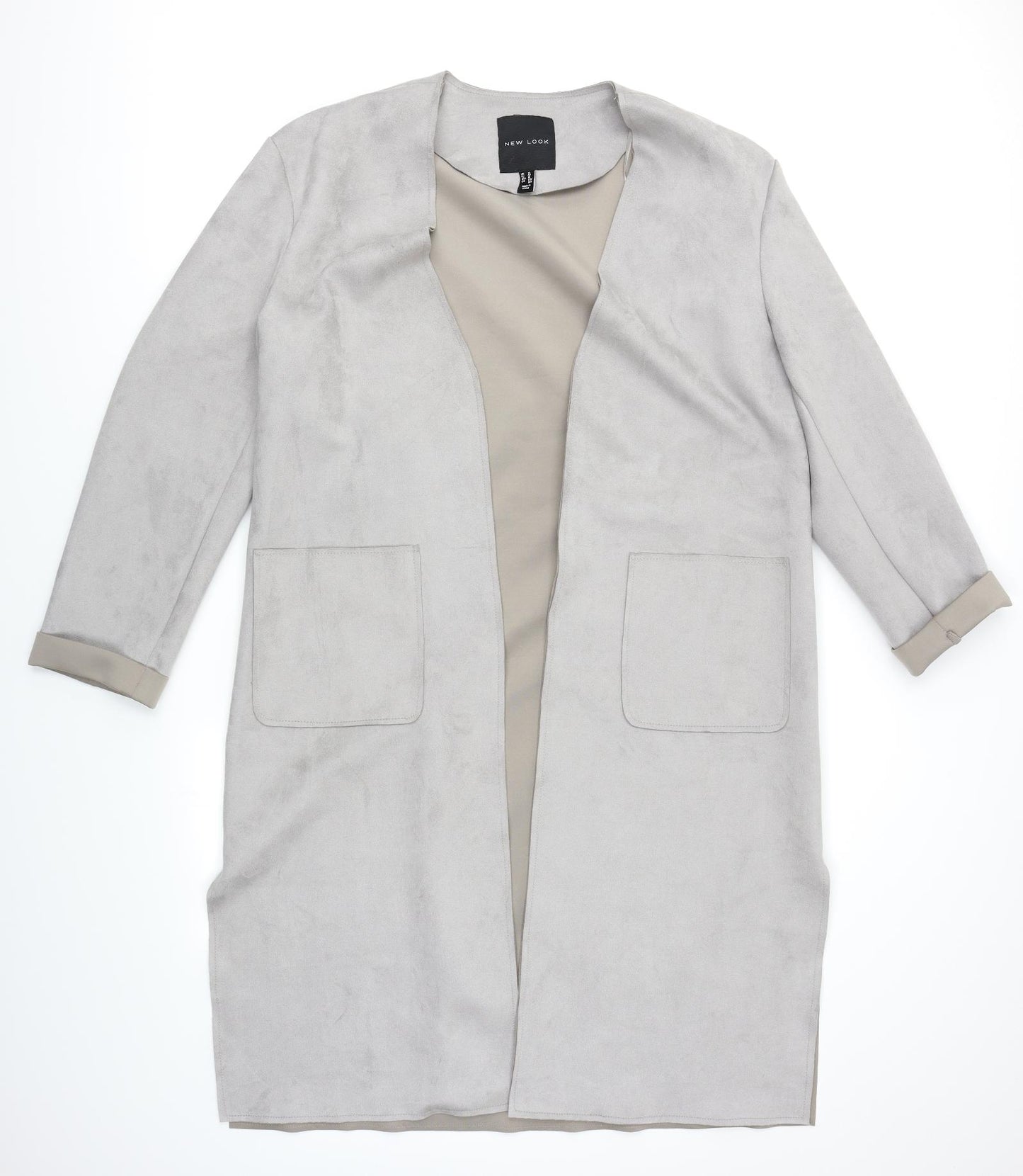 New Look Womens Grey   Overcoat Coat Size 14