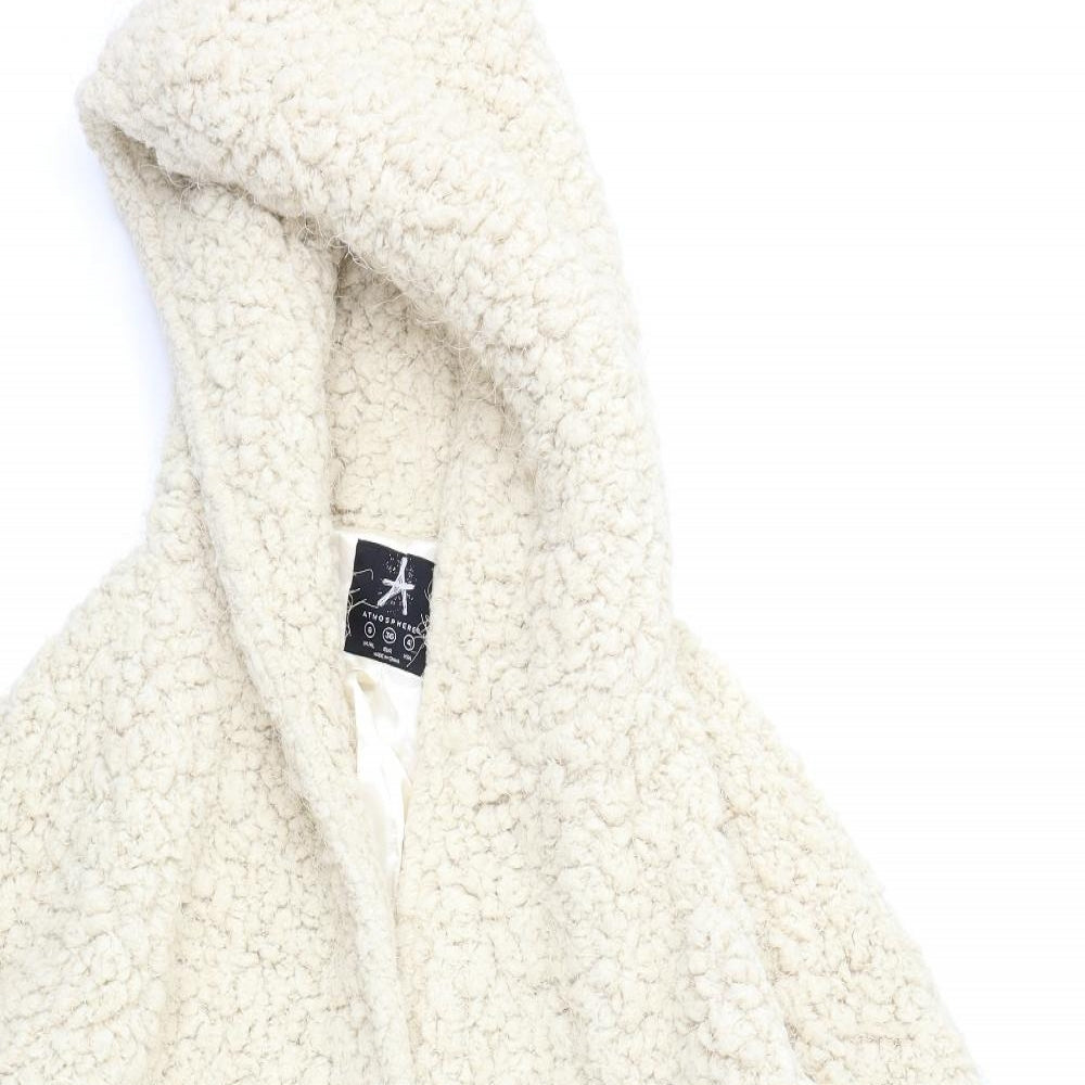 Atmosphere Womens White   Overcoat Coat Size 8