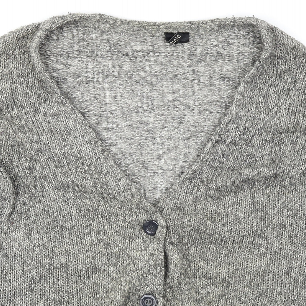 Divided Womens Grey  Knit Cardigan Jumper Size 12