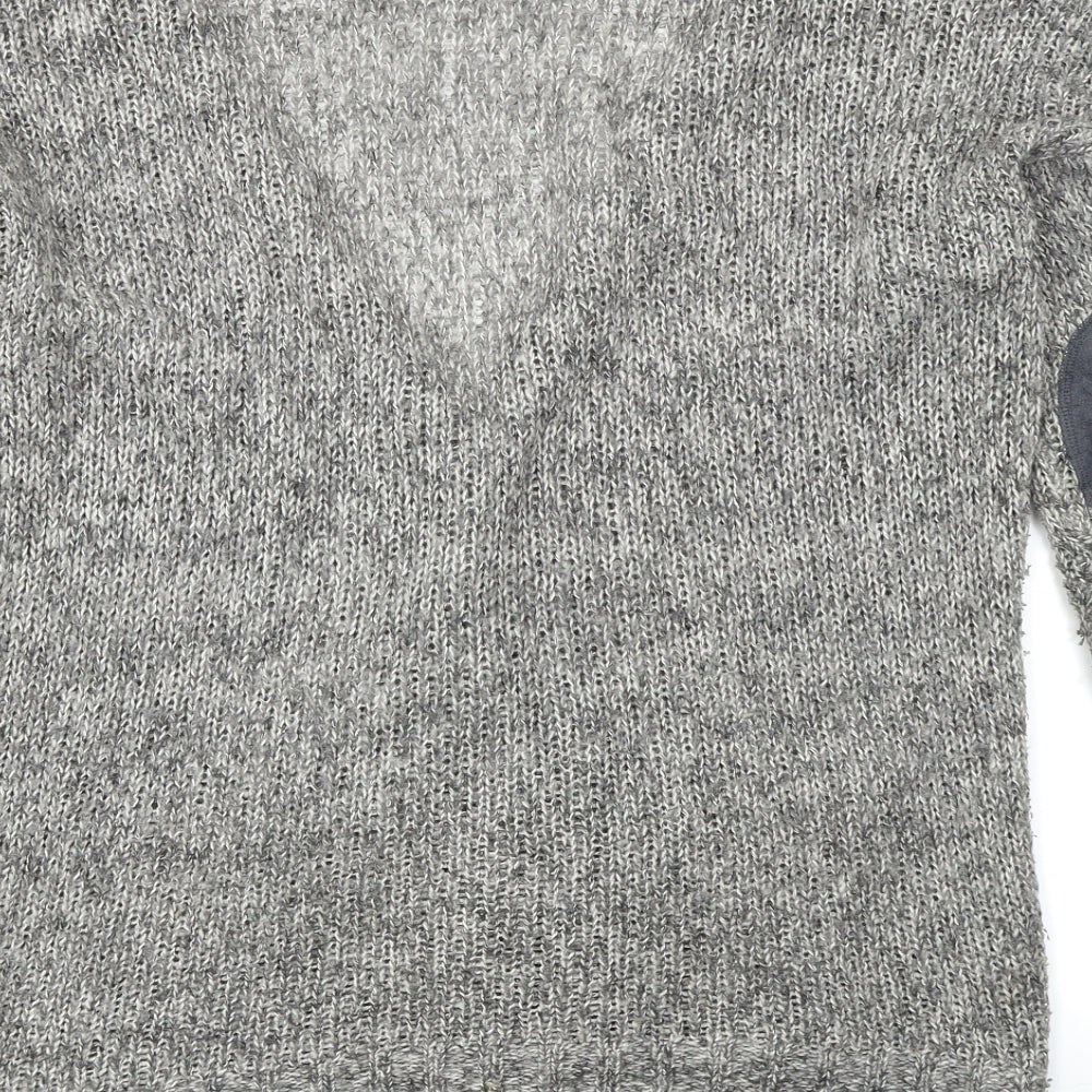 Divided Womens Grey  Knit Cardigan Jumper Size 12