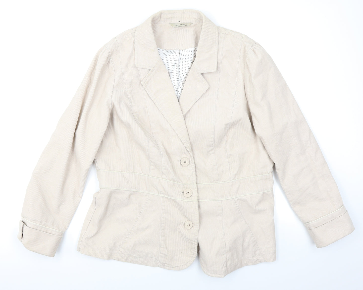 Rocha John Rocha Womens Pink  Corduroy Jacket Blazer Size 18