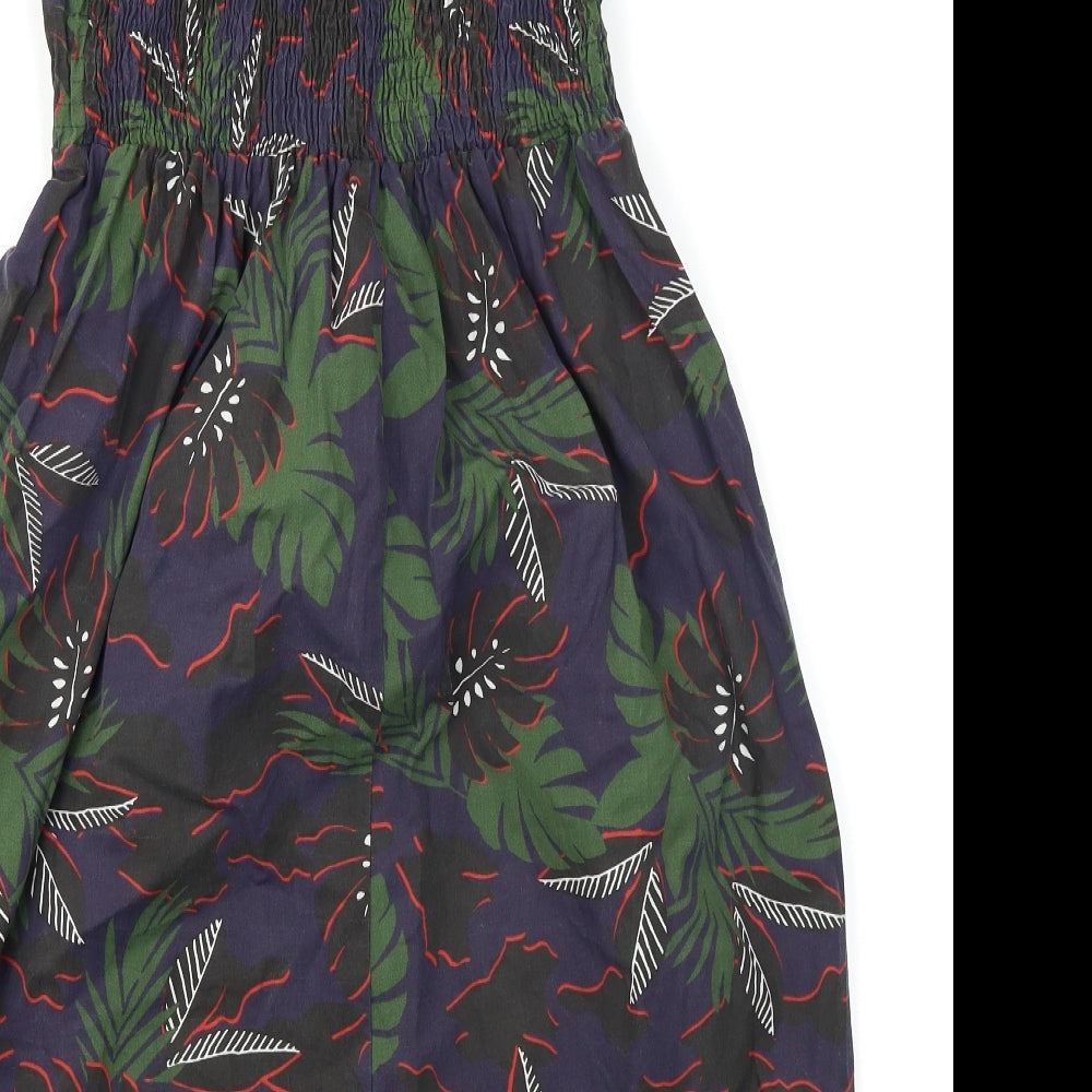 New Look Womens Green Floral  A-Line  Size 12