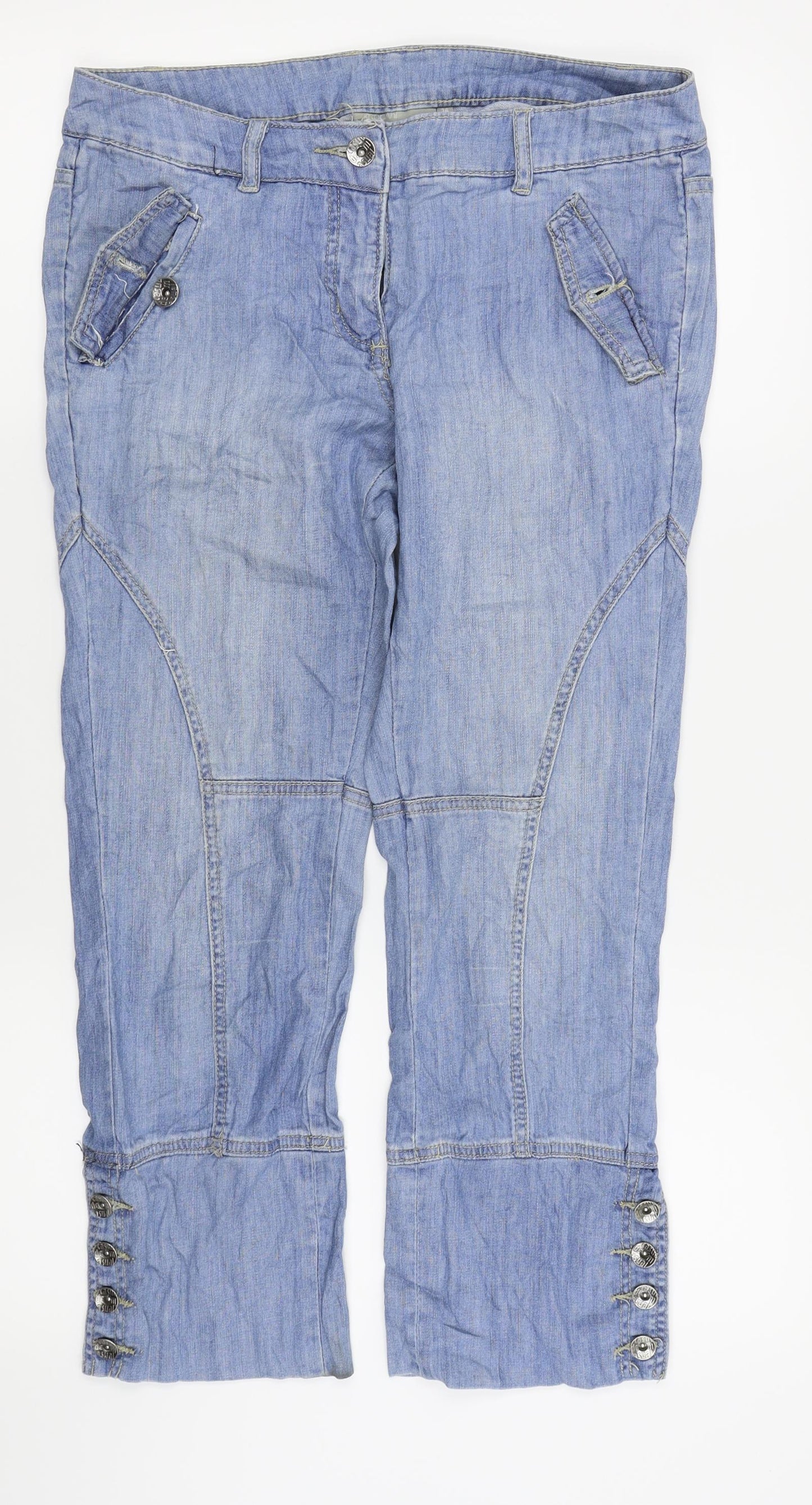 kopppahl Womens Blue   Capri Jeans Size 36 in L23 in