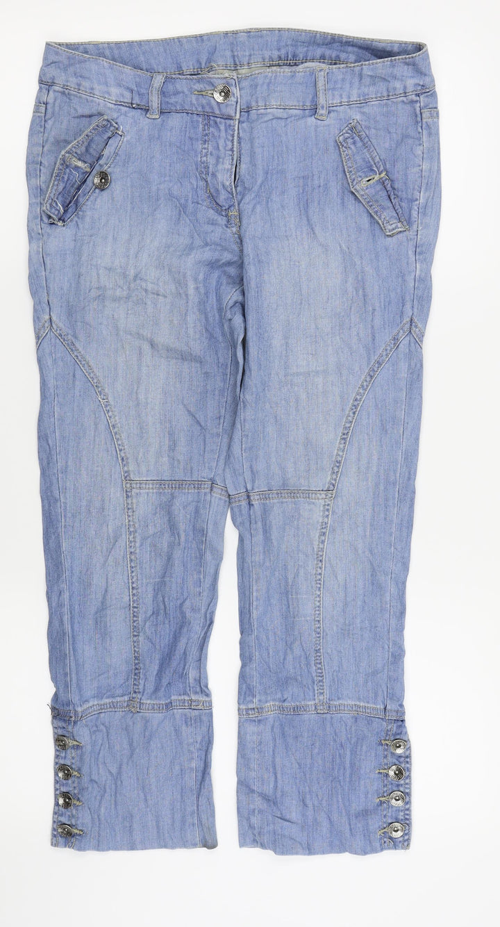 kopppahl Womens Blue   Capri Jeans Size 36 in L23 in