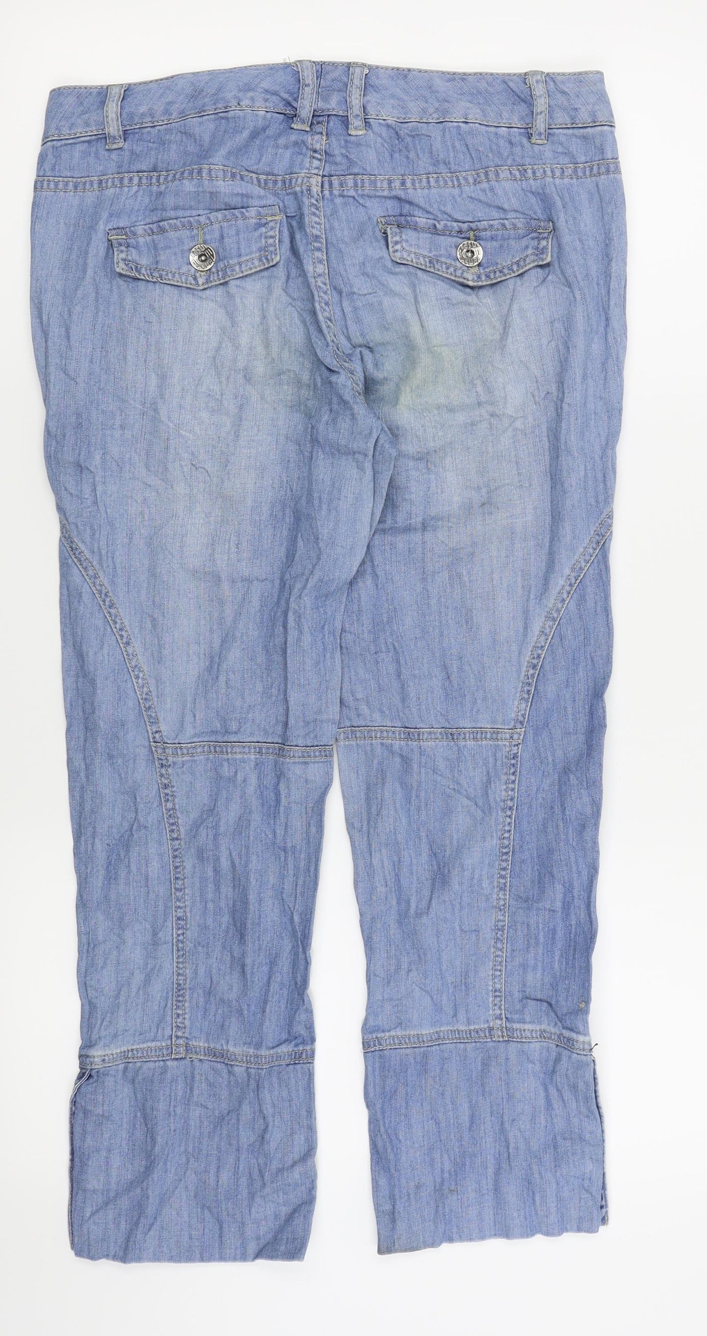 kopppahl Womens Blue   Capri Jeans Size 36 in L23 in