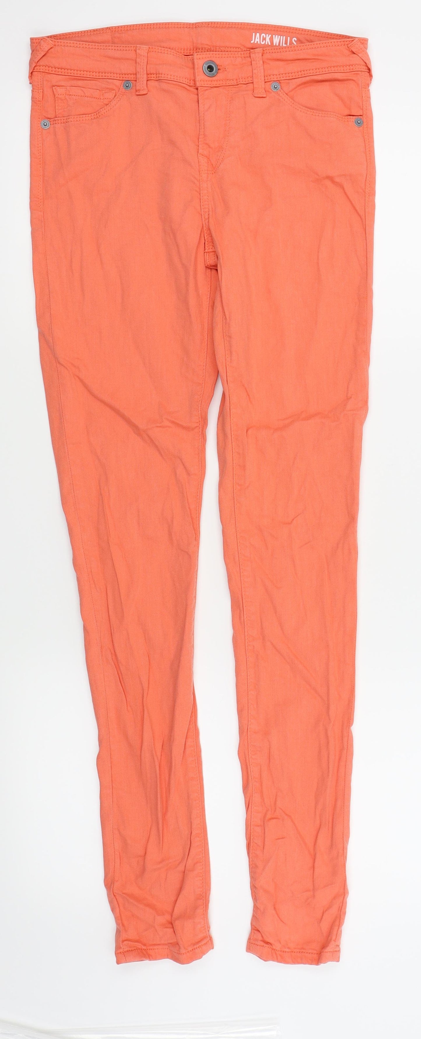 Jack Wills Womens Orange   Skinny Jeans Size 26 in L32 in