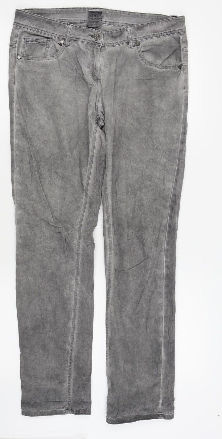 UpFashion Womens Grey Skinny Jeans Size 12 L27.5 in