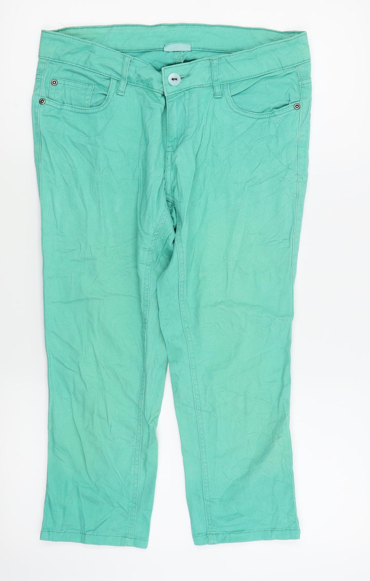OKAY Womens Green   Capri Jeans Size 10 L20.5 in
