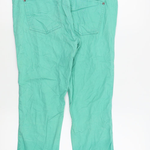 OKAY Womens Green   Capri Jeans Size 10 L20.5 in