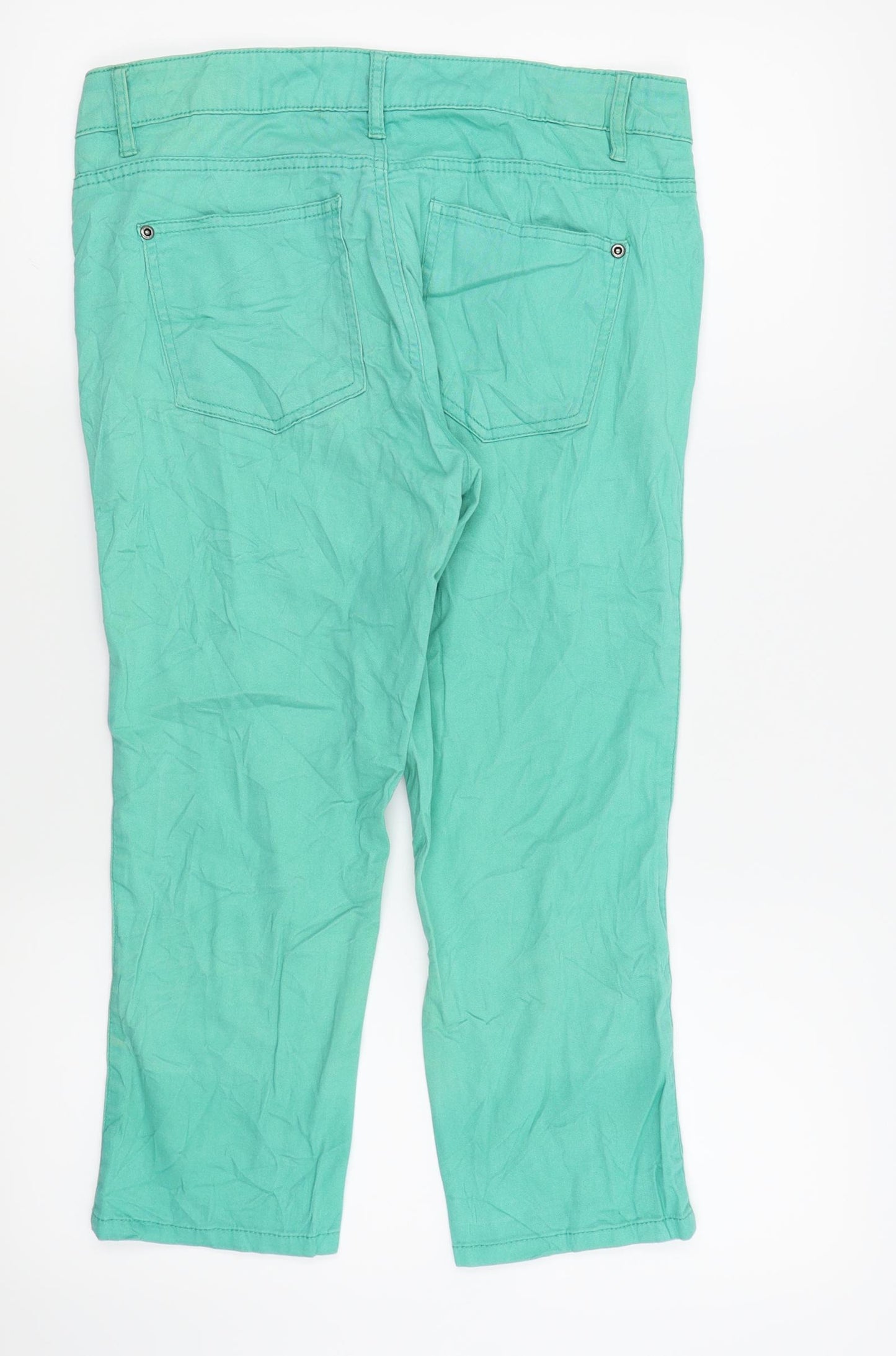 OKAY Womens Green   Capri Jeans Size 10 L20.5 in