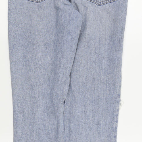 Topshop Womens Blue   Straight Jeans Size 28 in L31 in - ripped jeans