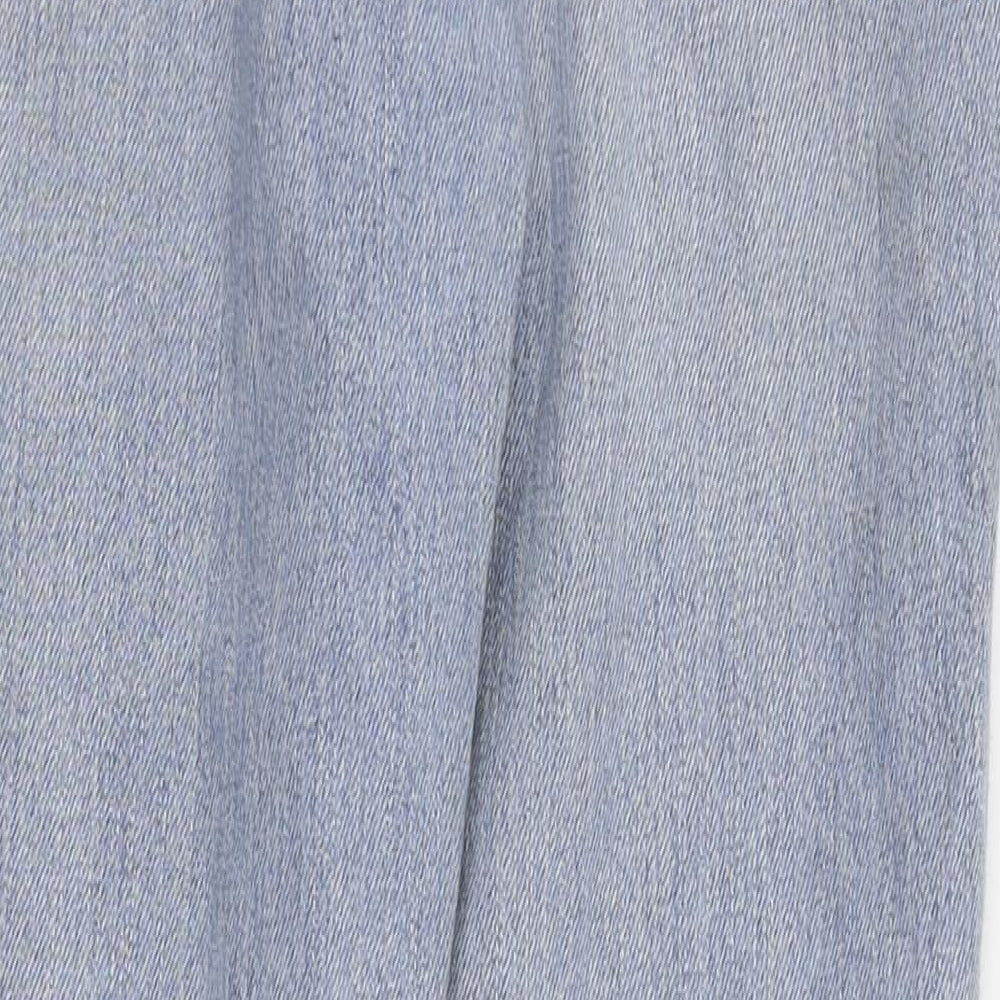 Topshop Womens Blue   Straight Jeans Size 28 in L31 in - ripped jeans