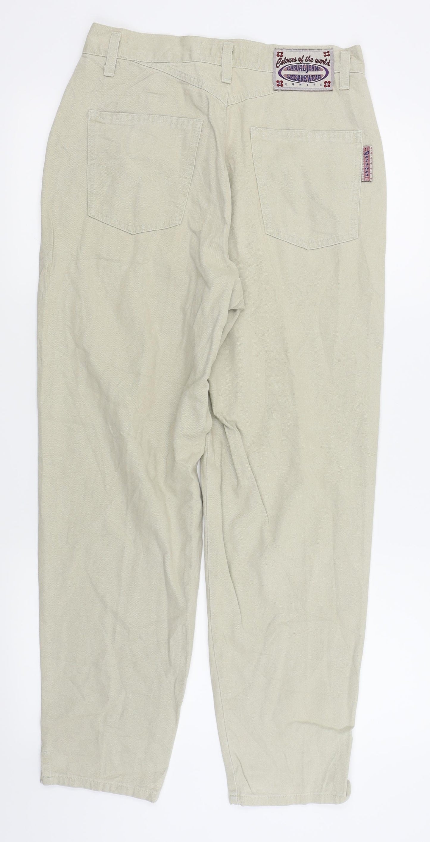 Colours of The World Womens Beige   Straight Jeans Size 12 L27 in