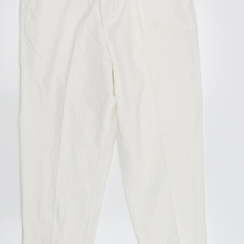 LABEL BE Womens White   Trousers  Size 12 L23 in