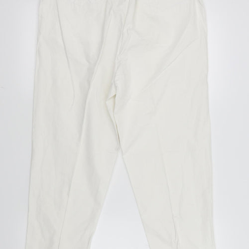 LABEL BE Womens White   Trousers  Size 12 L23 in