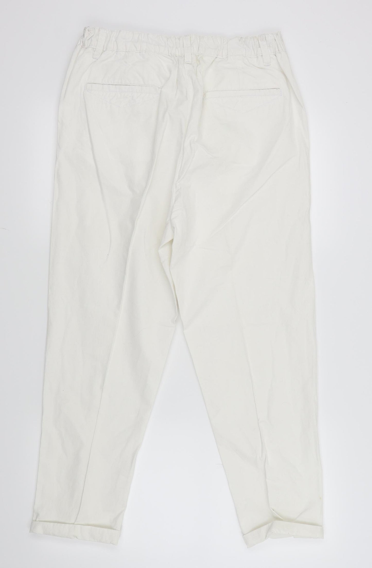 LABEL BE Womens White   Trousers  Size 12 L23 in