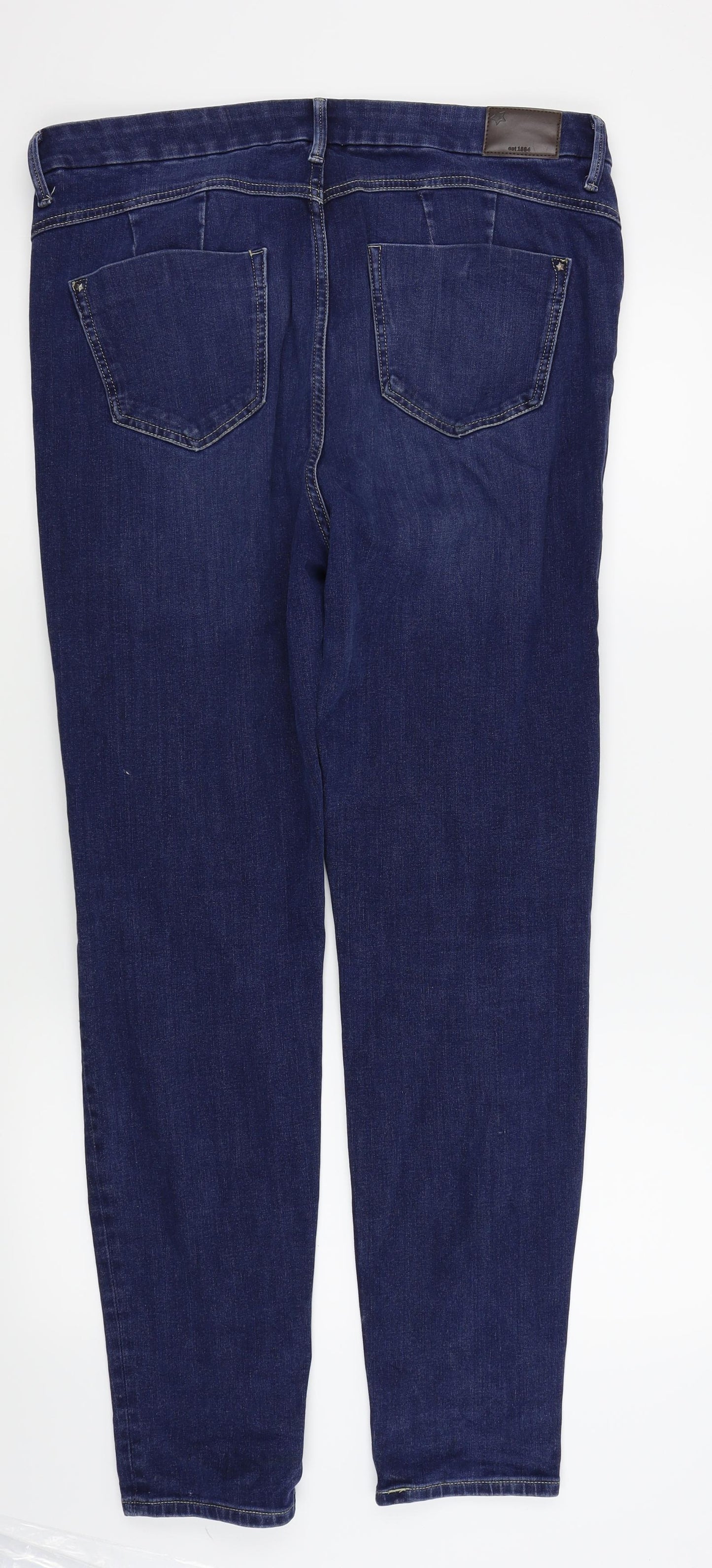M&s Womens Blue   Straight Jeans Size 16 L29 in