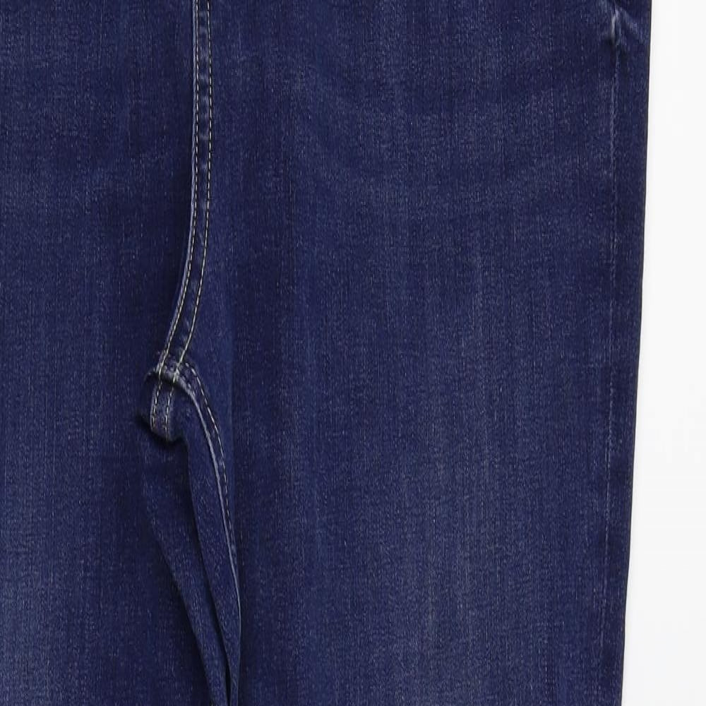 M&s Womens Blue   Straight Jeans Size 16 L29 in