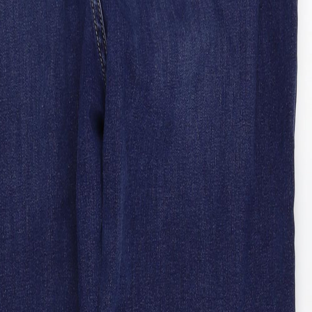 M&s Womens Blue   Straight Jeans Size 16 L29 in