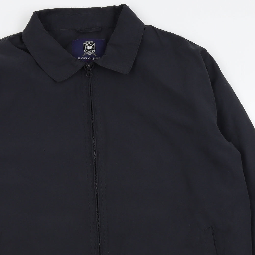 Harvey Jones Mens Blue   Rain Coat Coat Size XL