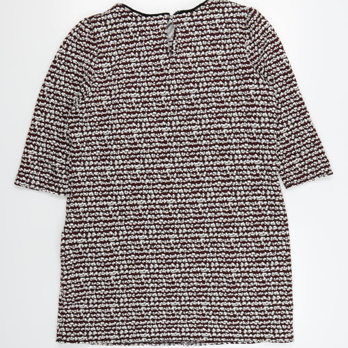 REDHERRING Womens Red Houndstooth  T-Shirt Dress  Size 18