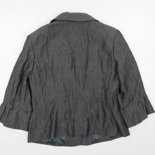 Kaliko Womens Silver   Jacket Blazer Size 16