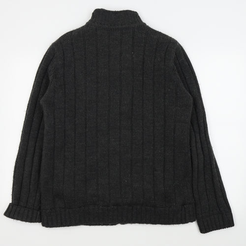 F&F Mens Black   Full Zip Jumper Size M