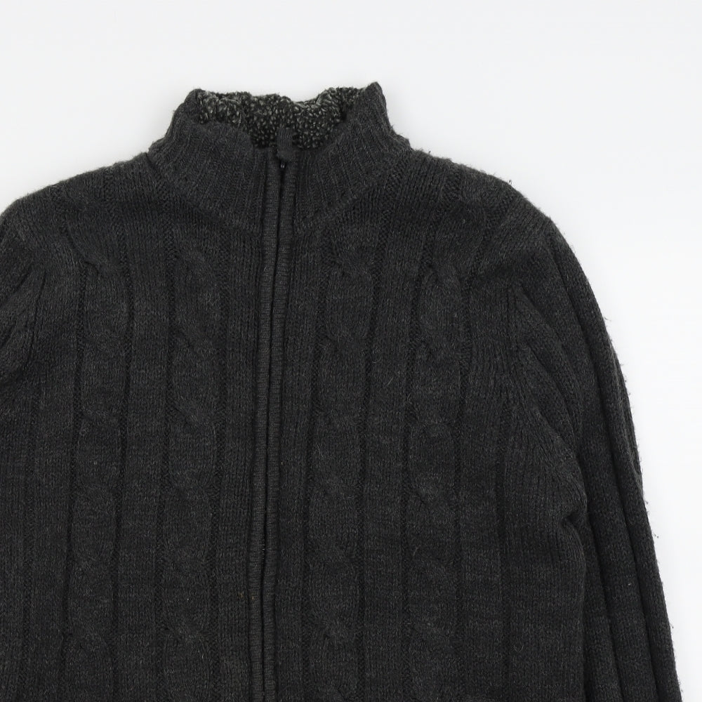F&F Mens Black   Full Zip Jumper Size M