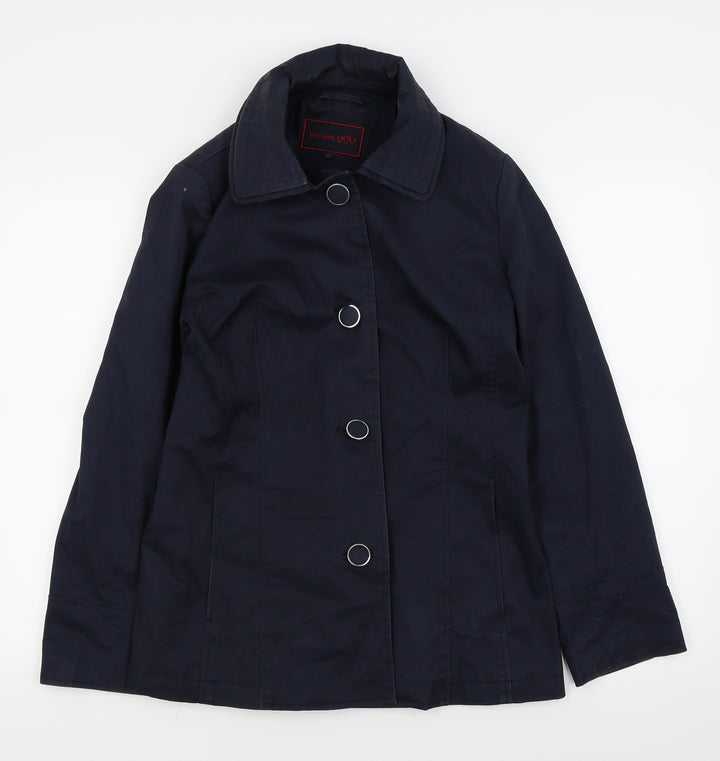 Per Una Womens Blue Rain Coat Coat Size 12