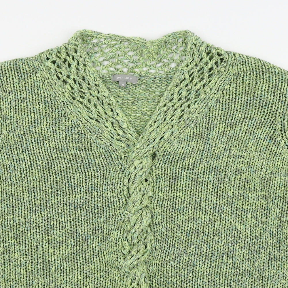 Per Una Womens Green   Pullover Jumper Size XL