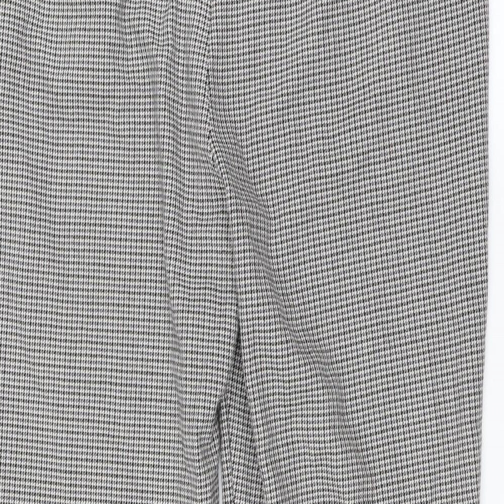 Zara Womens Grey Houndstooth  Trousers  Size 2XL L27 in