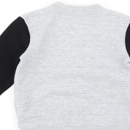 F&F Boys Grey   Full Zip Sweatshirt Size 7-8 Years