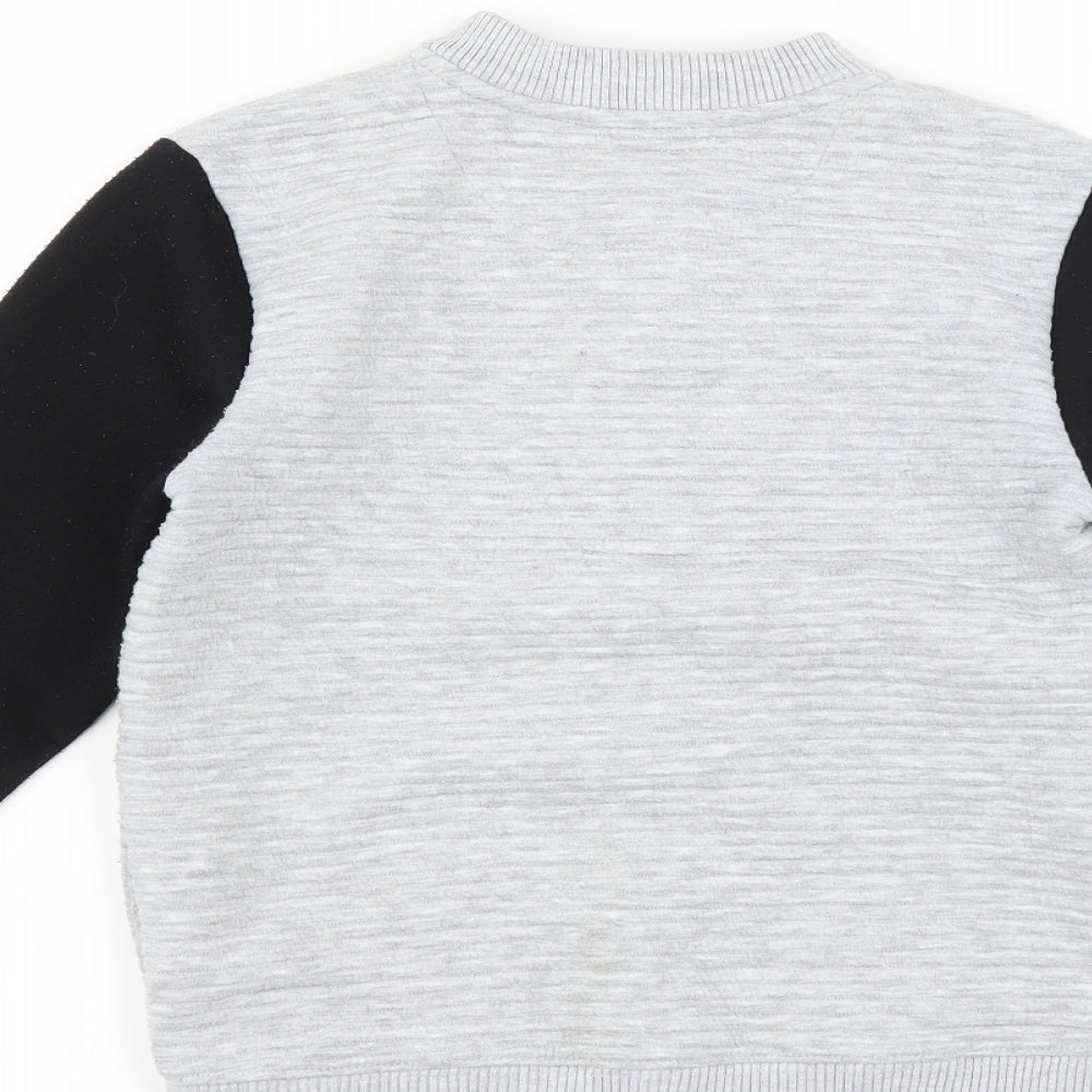 F&F Boys Grey   Full Zip Sweatshirt Size 7-8 Years