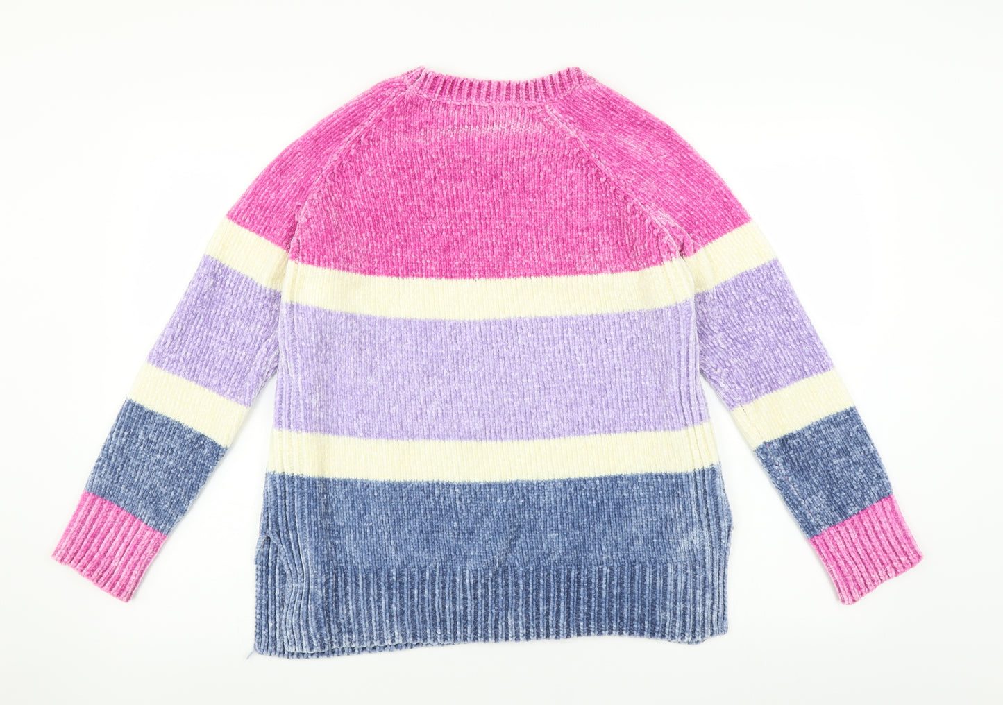 George Womens Pink Striped  Pullover Jumper Size 12