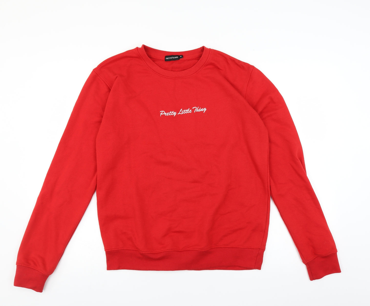 PRETTYLITTLETHING Womens Red   Pullover Sweatshirt Size M