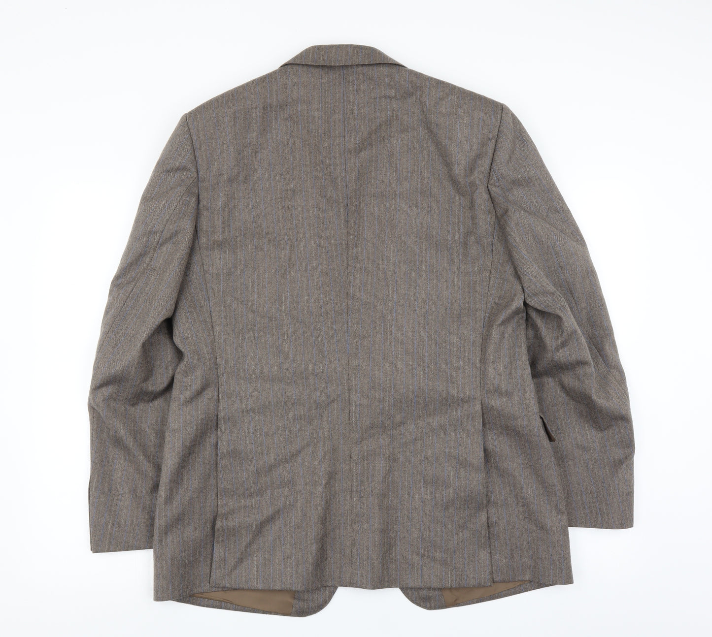 Campbell Brown Mens Brown Striped  Jacket Suit Jacket Size 42