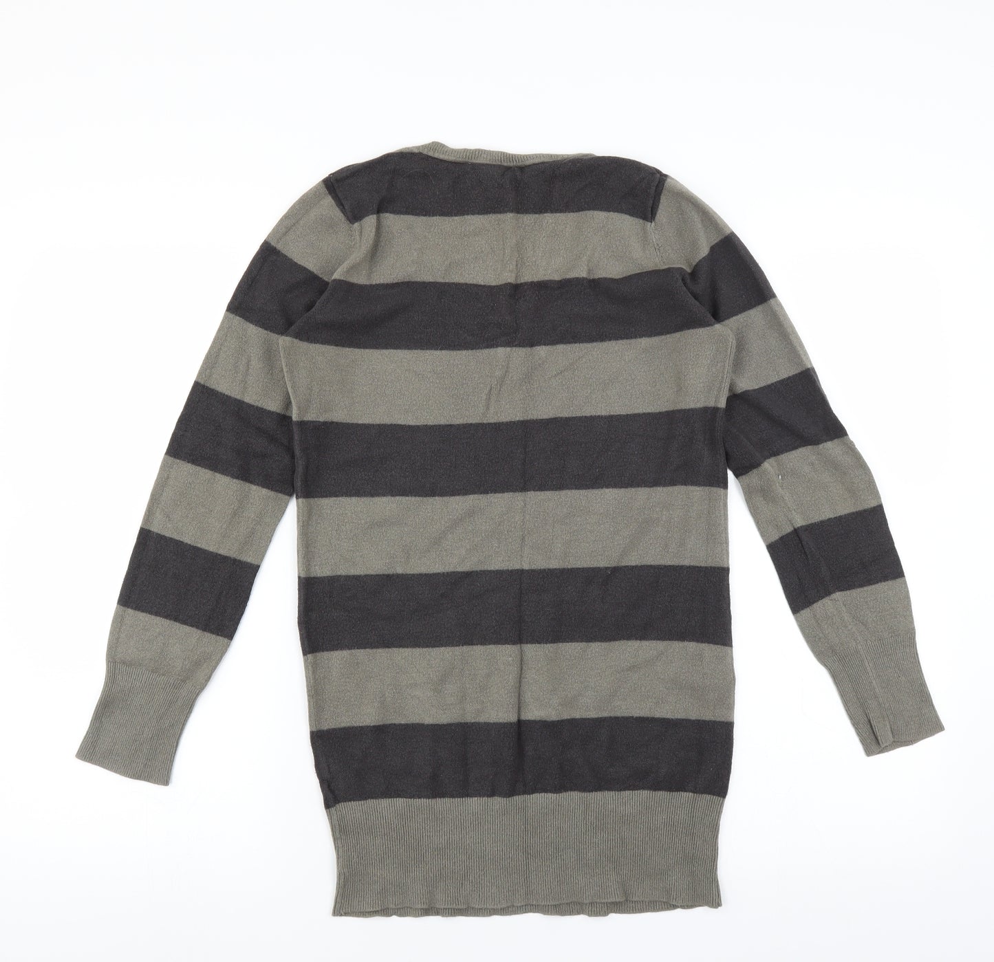 Primark Womens Green Striped  Pullover Jumper Size 8