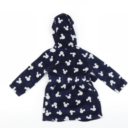 George Boys Blue Solid   Robe Size 9-12 Months  - mickey mouse