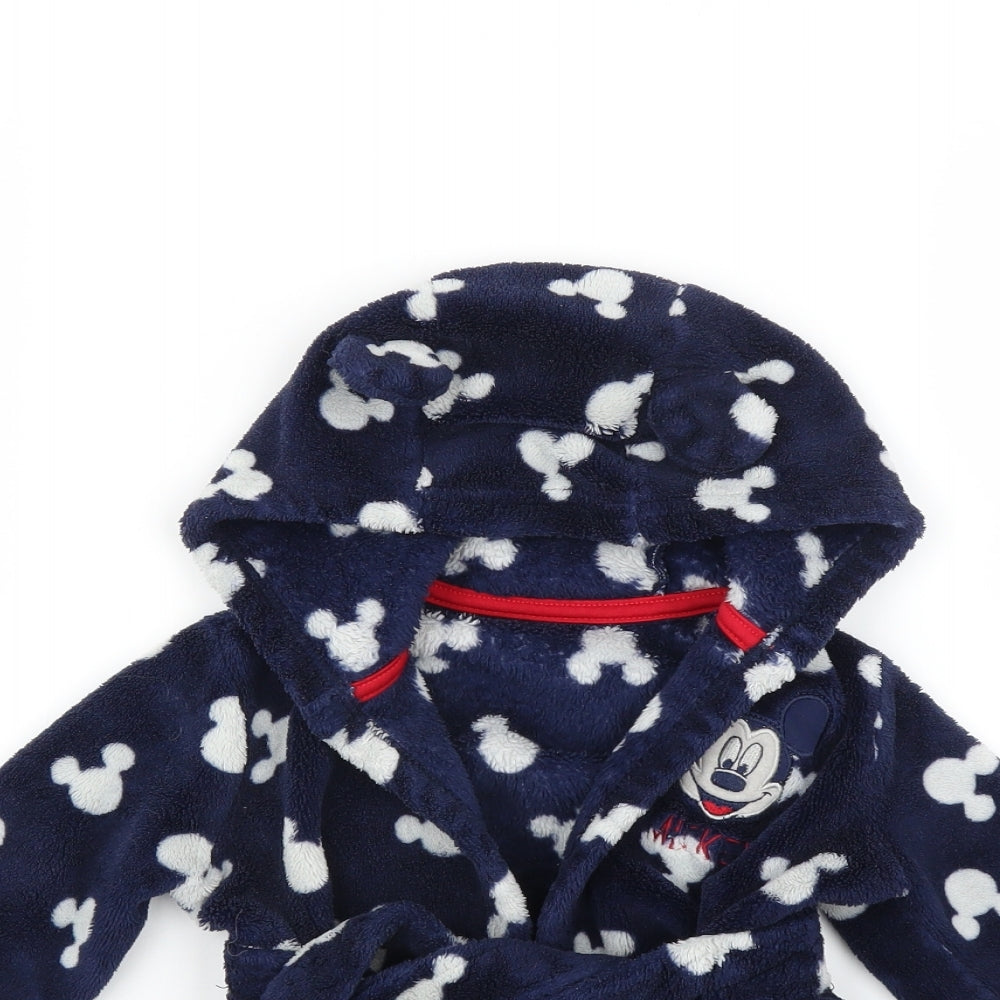George Boys Blue Solid   Robe Size 9-12 Months  - mickey mouse