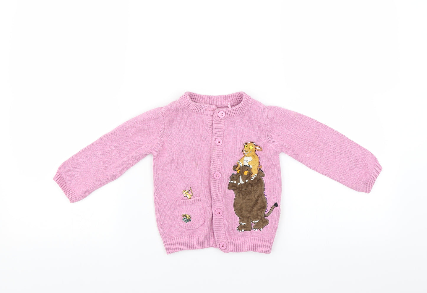 Sainsburys Girls Pink   Cardigan Jumper Size 18-24 Months  - Gruffalo