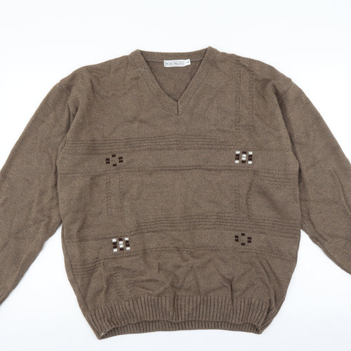 Nene Valley Mens Brown   Pullover Jumper Size L
