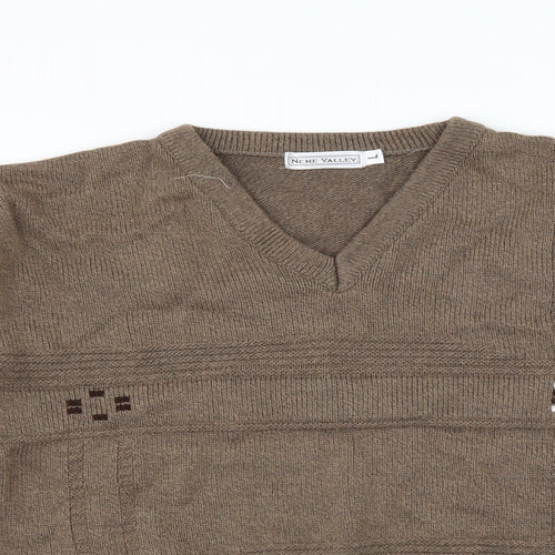 Nene Valley Mens Brown   Pullover Jumper Size L