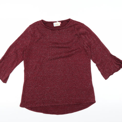 Lotties Womens Purple   Pullover Jumper Size 8  - glittery