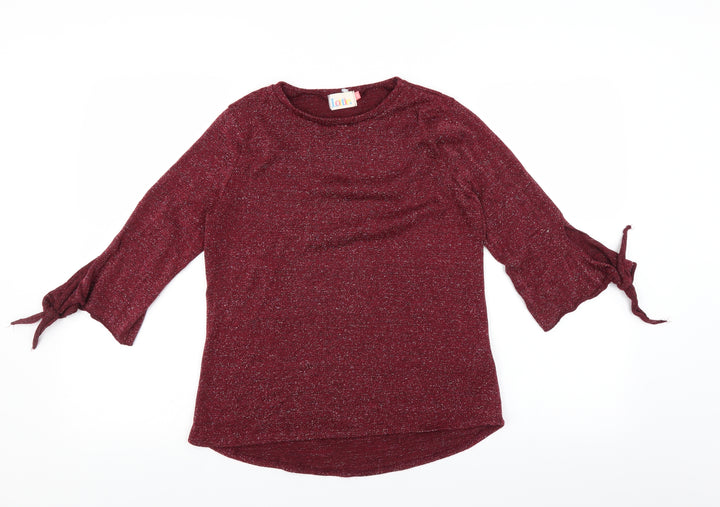 Lotties Womens Purple Pullover Jumper Size 8 - glittery