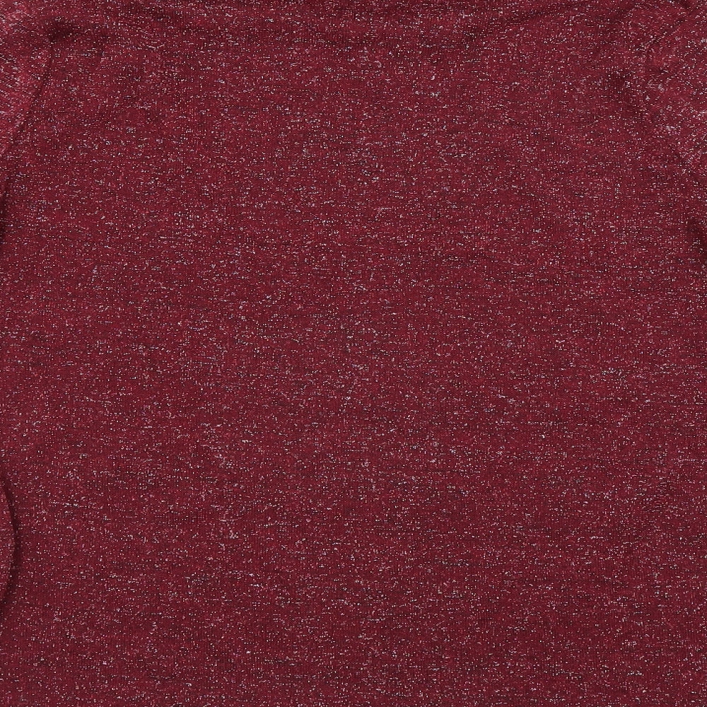 Lotties Womens Purple   Pullover Jumper Size 8  - glittery