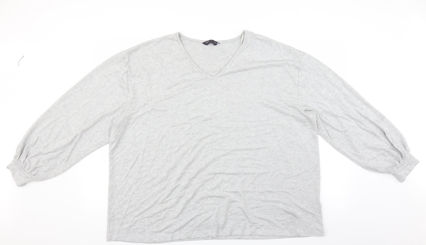 Marks and Spencer Womens Grey   Pullover Jumper Size 24  - silver glitter